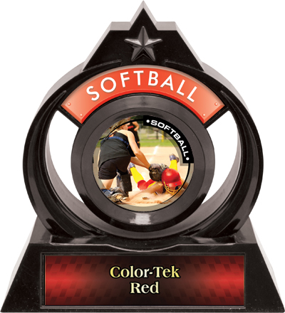 Hasty Awards Eclipse 6" P.R.2 Softball Trophy. Personalization is available on this item.