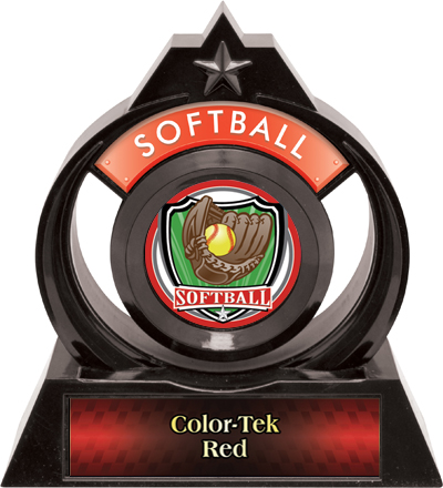 Hasty Awards Eclipse 6" Shield Softball Trophy. Personalization is available on this item.