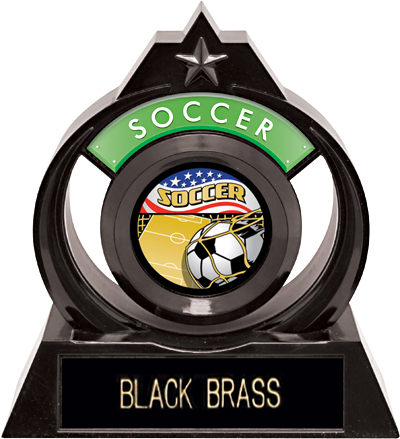 Hasty Awards Eclipse 6" Americana Soccer Trophy. Engraving is available on this item.