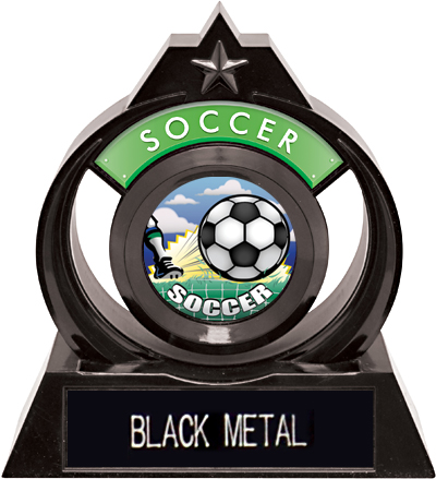 Hasty Awards Eclipse 6" HD Soccer Trophy. Engraving is available on this item.