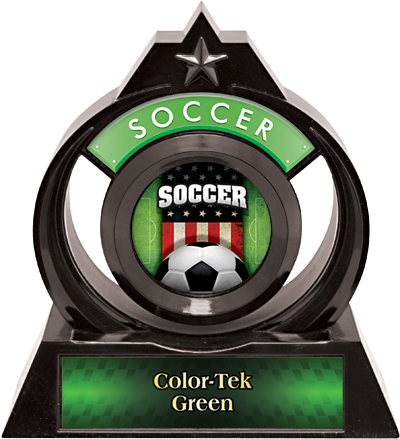 Hasty Awards Eclipse 6" Patriot Soccer Trophy. Personalization is available on this item.