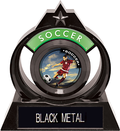 Hasty Awards Eclipse 6" P.R. Female Soccer Trophy. Engraving is available on this item.