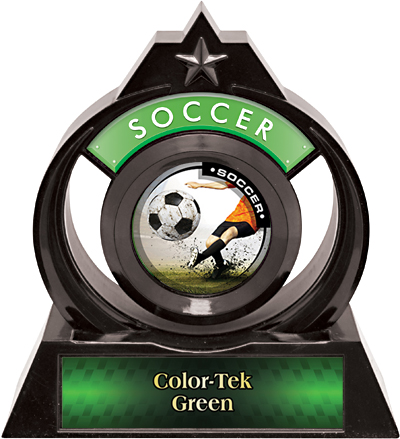 Hasty Awards Eclipse 6" P.R. Male Soccer Trophy. Personalization is available on this item.