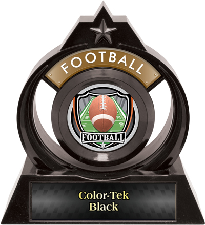 Hasty Awards Eclipse 6" Shield Football Trophy. Personalization is available on this item.