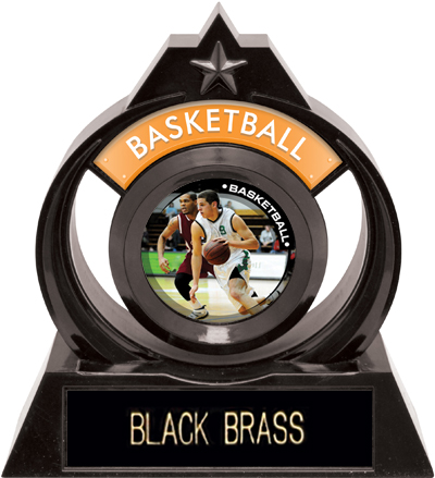 Hasty Awards Eclipse 6" PR Male Basketball Trophy. Engraving is available on this item.