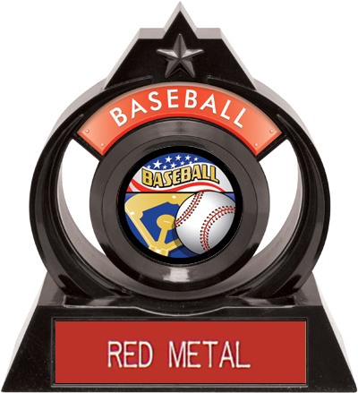 Hasty Awards Eclipse 6" Americana Baseball Trophy. Engraving is available on this item.