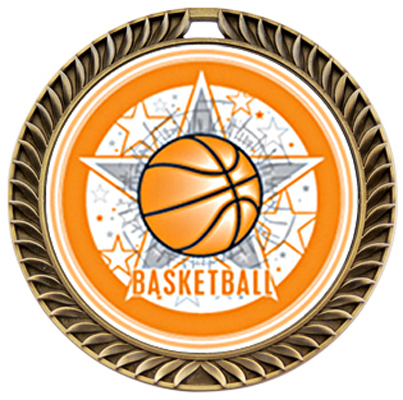 Awards Crest Basketball Medal All-Star M-8650B. Personalization is available on this item.