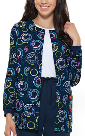 Dickies Women's Round Neck Happy Hues Jacket. Embroidery is available on this item.