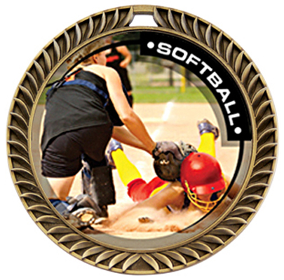 Hasty Crest Medal Softball P.R.2 Insert. Personalization is available on this item.