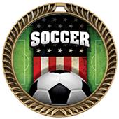 Hasty Crest Medal Soccer Patriot Insert M-8650S Hasty Crest Medal Soccer Patriot Insert M-8650S