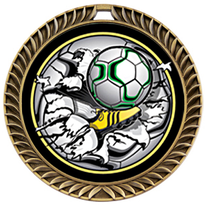 Hasty Award Crest Soccer Medal Bust-Out M-8650S