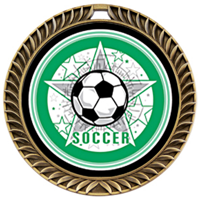 Hasty Award Crest Soccer Medal All-Star M-8650S. Personalization is available on this item.