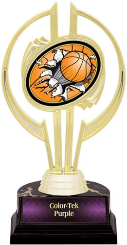 Gold Hurricane 7" Bust-Out Basketball Trophy. Personalization is available on this item.