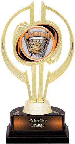 Gold Hurricane 7" ProSport Basketball Trophy. Personalization is available on this item.