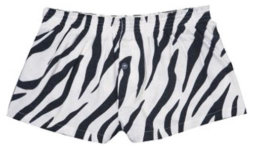 Boxercraft Womens Zebra Flannel Bitty Boxer Shorts