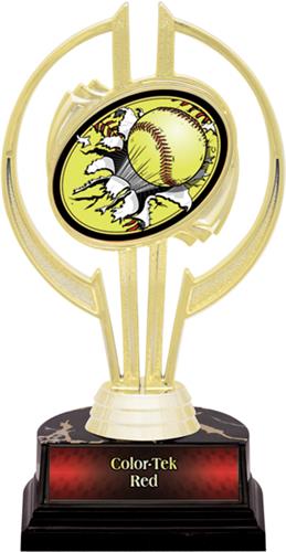 Awards Gold Hurricane 7" Bust-Out Softball Trophy. Personalization is available on this item.