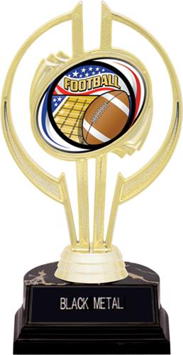 Awards Gold Hurricane 7" Americana Football Trophy. Engraving is available on this item.
