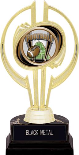 Awards Gold Hurricane 7" ProSport Football Trophy. Engraving is available on this item.