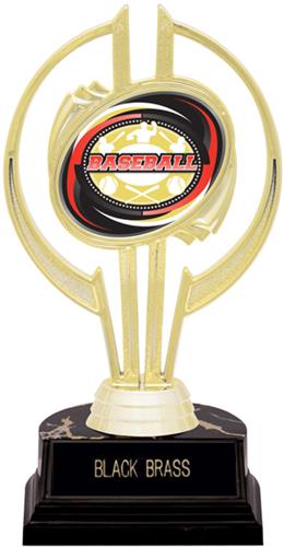 Awards Gold Hurricane 7" Classic Baseball Trophy. Engraving is available on this item.