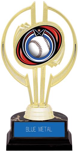 Awards Gold Hurricane 7" Eclipse Baseball Trophy. Engraving is available on this item.