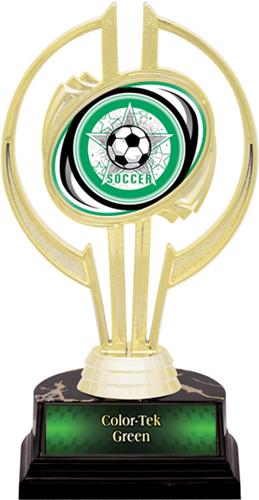 Awards Gold Hurricane 7" All-Star Soccer Trophy. Engraving is available on this item.