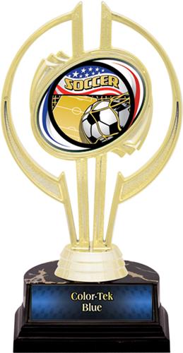 Awards Gold Hurricane 7" Americana Soccer Trophy. Personalization is available on this item.