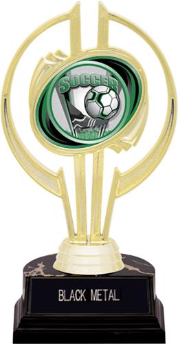 Awards Gold Hurricane 7" ProSport Soccer Trophy. Engraving is available on this item.