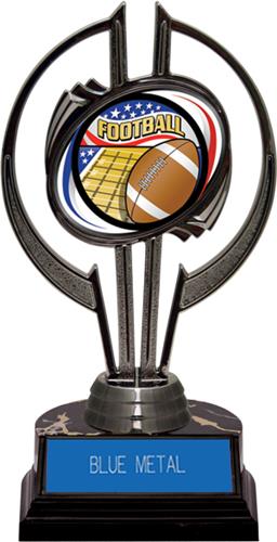 Black Hurricane 7" Americana Football Trophy. Engraving is available on this item.
