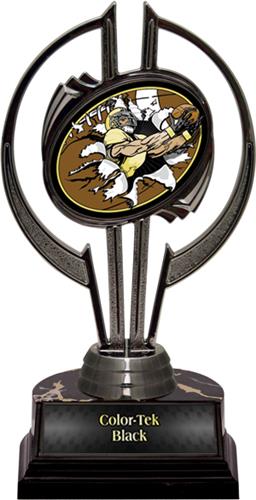 Black Hurricane 7" Bust-Out Football Trophy. Personalization is available on this item.