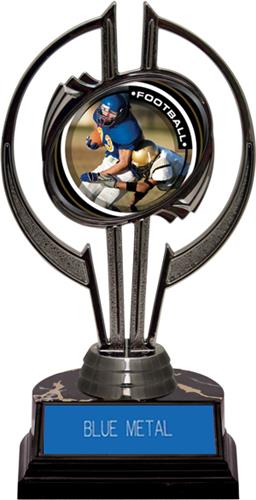 Black Hurricane 7" P.R.2 Football Trophy. Engraving is available on this item.