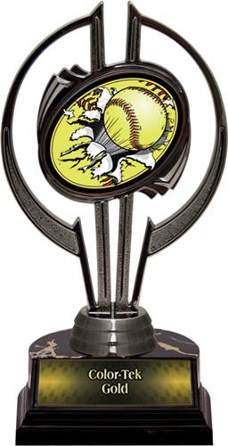 Black Hurricane 7" Bust-Out Softball Trophy. Personalization is available on this item.