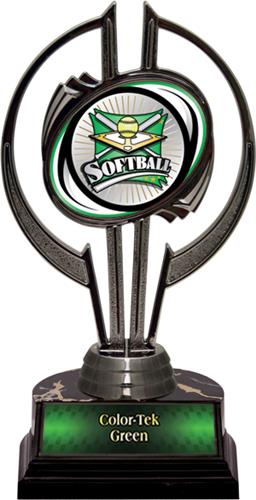 Awards Black Hurricane 7" Xtreme Softball Trophy. Personalization is available on this item.