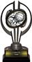 Black Hurricane 7" Bust-Out Volleyball Trophy