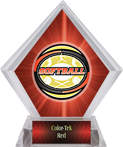 Awards Classic Softball Red Diamond Ice Trophy. Personalization is available on this item.