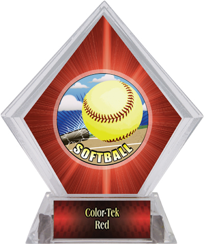 Awards HD Softball Red Diamond Ice Trophy. Personalization is available on this item.