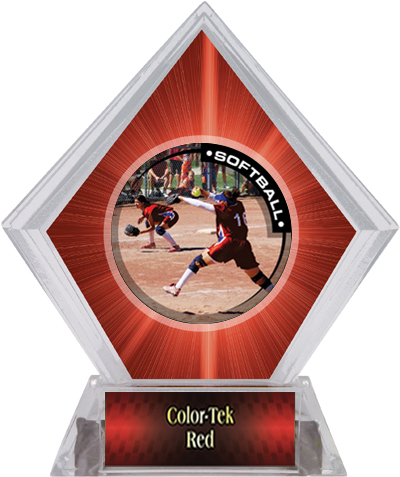Awards P.R.1 Softball Red Diamond Ice Trophy. Personalization is available on this item.