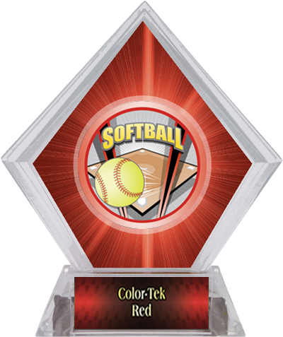 Awards ProSport Softball Red Diamond Ice Trophy. Personalization is available on this item.