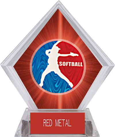 Awards Spirit Softball Red Diamond Ice Trophy. Engraving is available on this item.