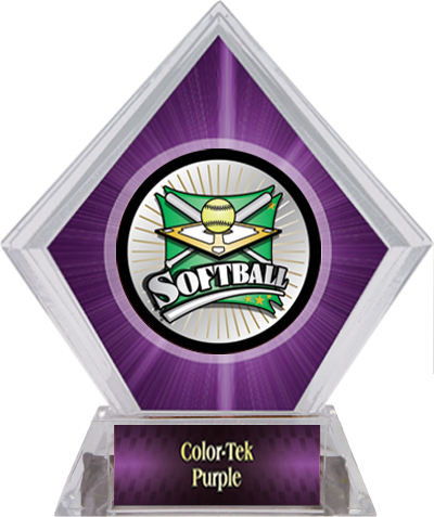 Awards Xtreme Softball Purple Diamond Ice Trophy. Personalization is available on this item.