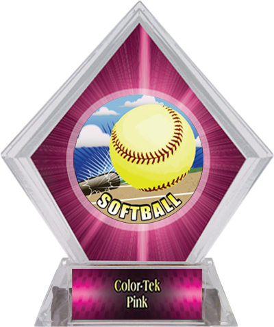 Awards HD Softball Pink Diamond Ice Trophy