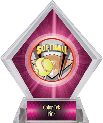 Awards ProSport Softball Pink Diamond Ice Trophy. Personalization is available on this item.