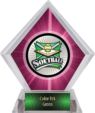 Awards Xtreme Softball Pink Diamond Ice Trophy. Personalization is available on this item.