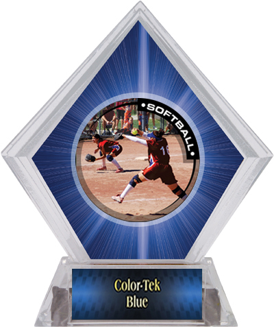 Awards P.R.1 Softball Blue Diamond Ice Trophy. Personalization is available on this item.