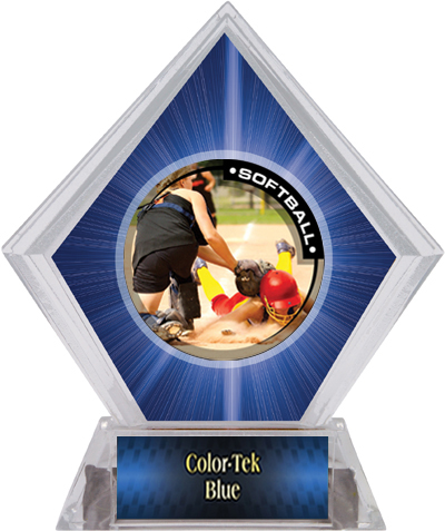Awards P.R.2 Softball Blue Diamond Ice Trophy. Personalization is available on this item.