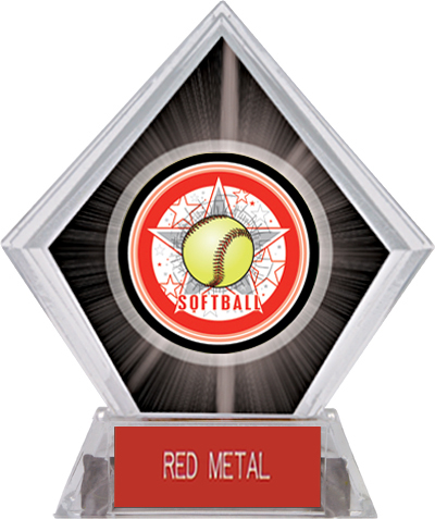 Awards All-Star Softball Black Diamond Ice Trophy. Engraving is available on this item.