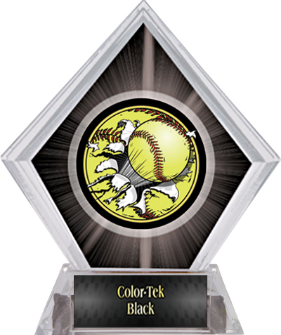 Awards Bust-Out Softball Black Diamond Ice Trophy. Personalization is available on this item.