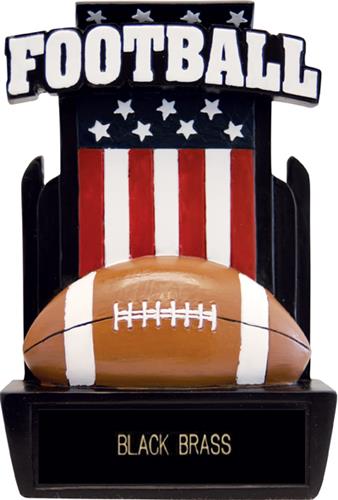 Hasty Awards 6" Patriot Football Resin Trophies. Engraving is available on this item.