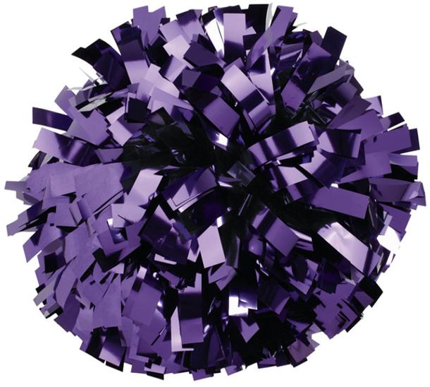 E68828 Pizzazz 1 Color Metallic Cheerleaders Poms (Each)