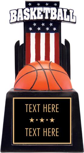 Hasty Awards 15" Patriot Basketball Resin. Engraving is available on this item.