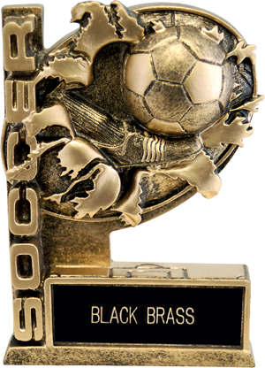 Hasty Awards 6" Bust-Out Soccer Resin Trophies. Engraving is available on this item.